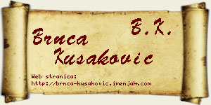 Brnča Kušaković vizit kartica